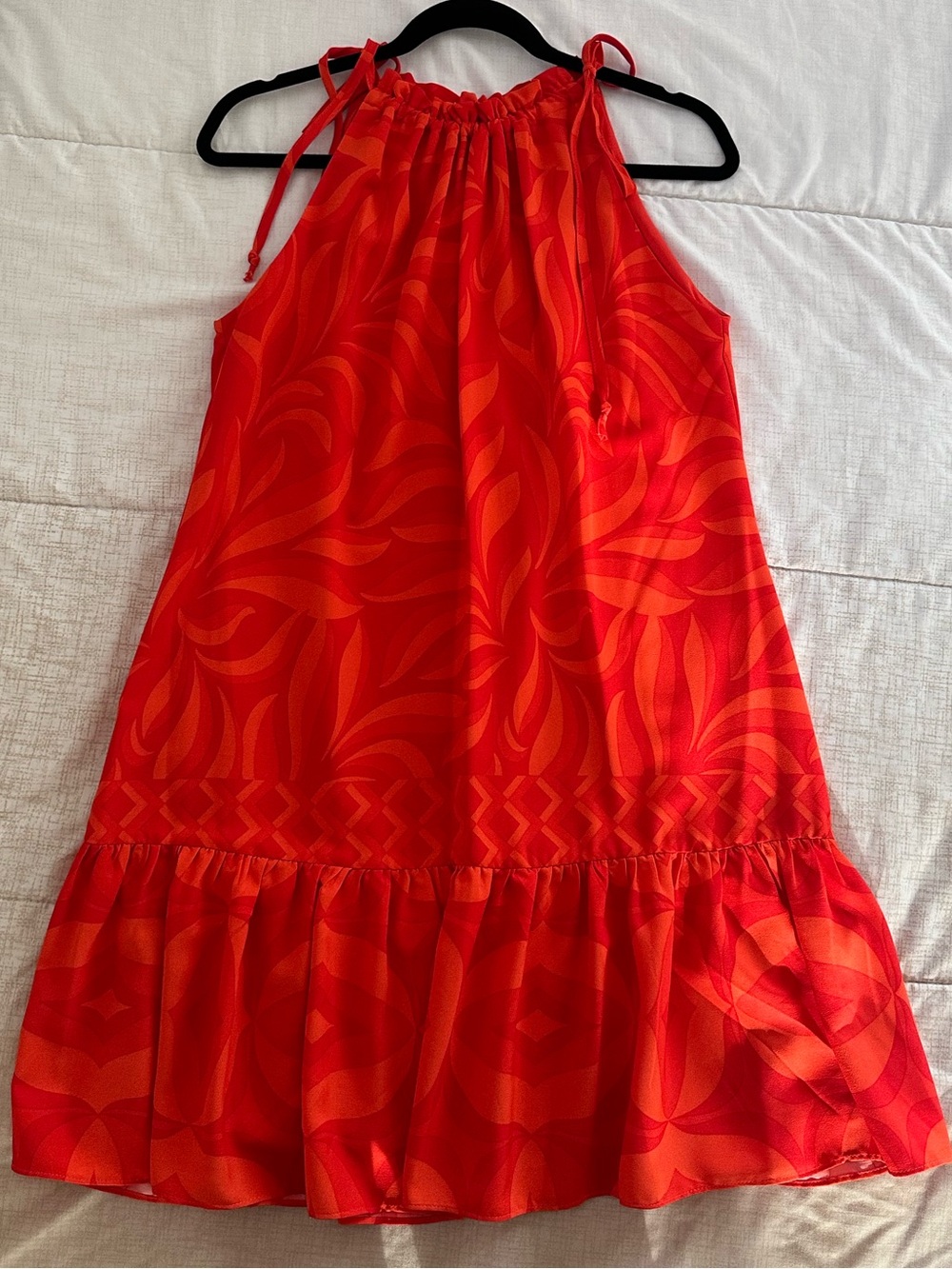 Taylor Bright Orange Shift Dress Size Large - Picture 3 of 7